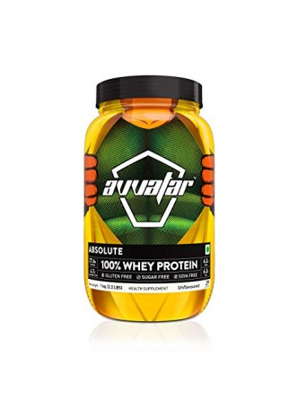 Avvatar Absolute 100% Whey Protein 2.2 lbs (1 Kg) Belgian Chocolate